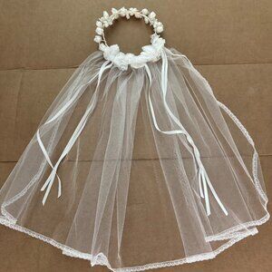 Exquisite White Lace Communion & Wedding Veil